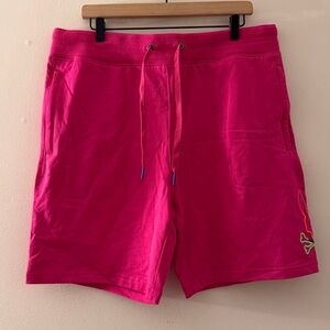 PSYCHO BUNNY Men’s Leo Bunny Shorts Magenta Storm XL